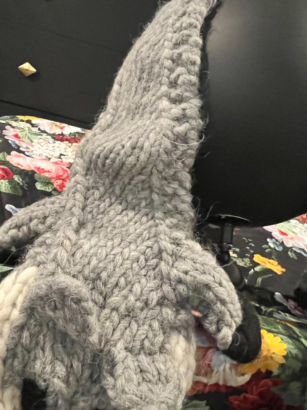 Eugenia Kim Foxy Knit Fox Stole Scarf Lt Gray NWT Rare - Picture 2 of 6